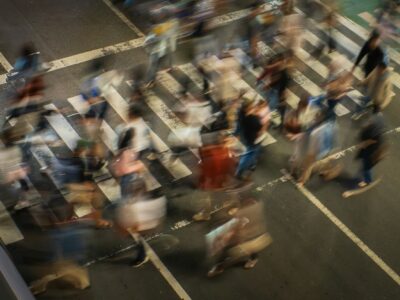 Pedestrians crossing