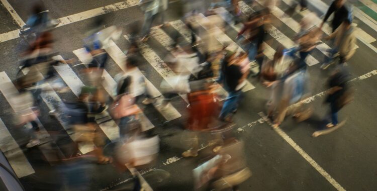 Pedestrians crossing