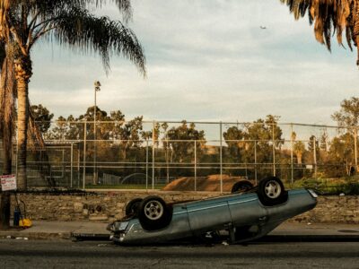 A crashed car