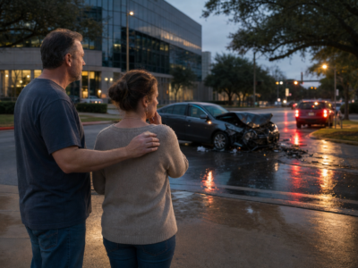 Feizy Law | Best Car Accident Lawyer Frisco: How to Choose Counsel After a Crash Quiet roadside moment after a North Texas car crash near a suburban intersection
